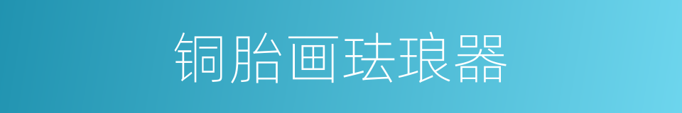 铜胎画珐琅器的同义词