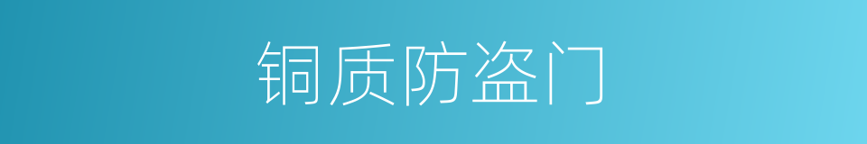 铜质防盗门的同义词