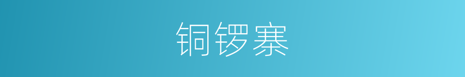 铜锣寨的同义词