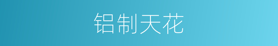 铝制天花的同义词