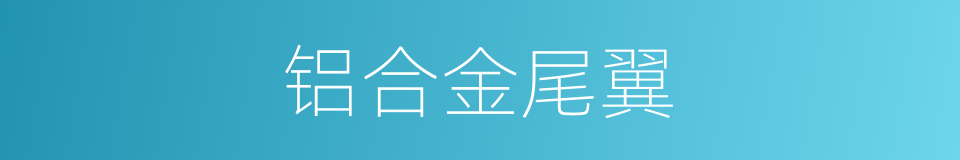 铝合金尾翼的同义词