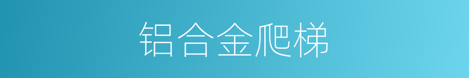 铝合金爬梯的同义词