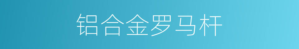 铝合金罗马杆的同义词