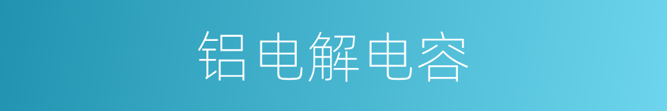 铝电解电容的同义词