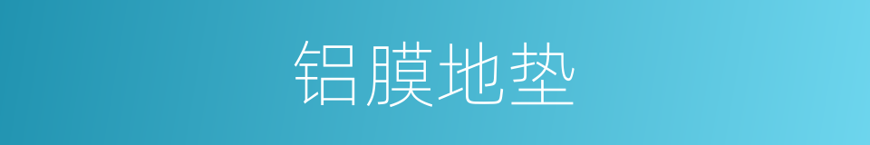 铝膜地垫的同义词