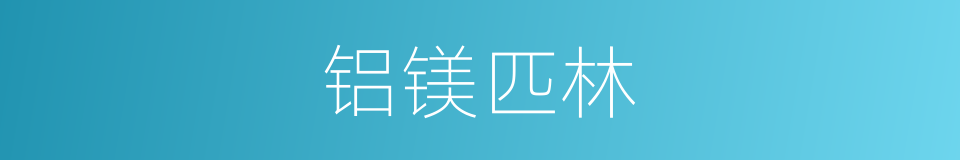 铝镁匹林的同义词