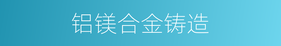铝镁合金铸造的同义词
