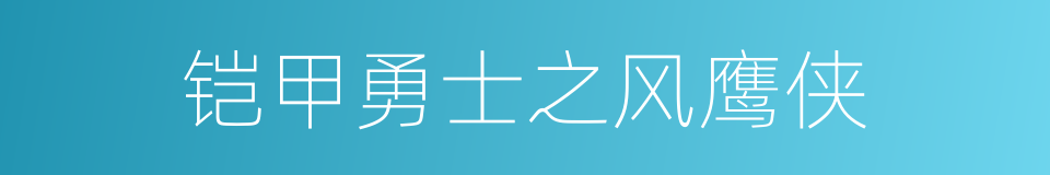 铠甲勇士之风鹰侠的同义词