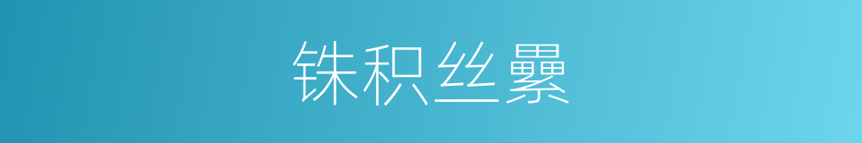 铢积丝纍的意思