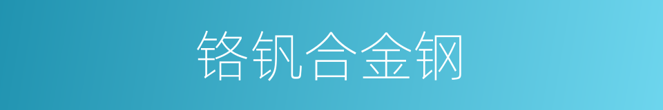 铬钒合金钢的同义词