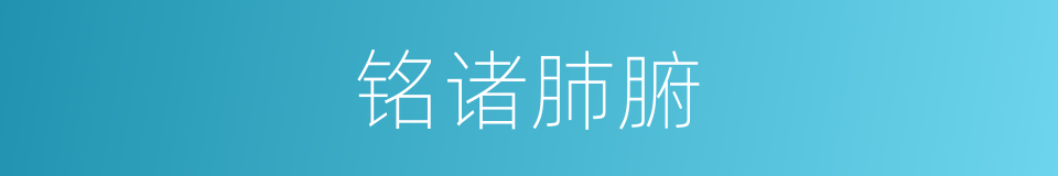铭诸肺腑的意思