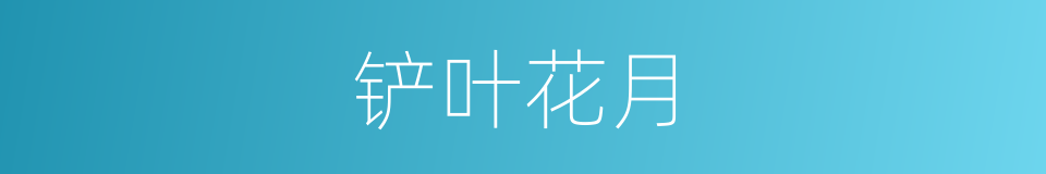 铲叶花月的同义词