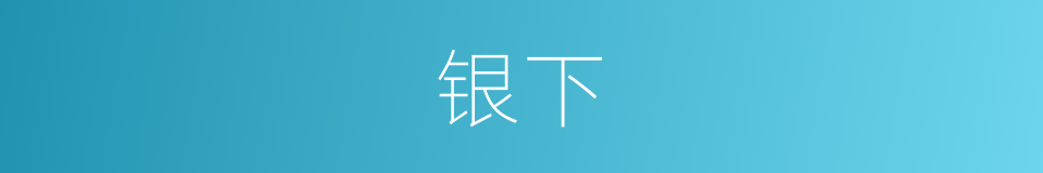 银下的同义词