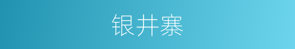 银井寨的同义词