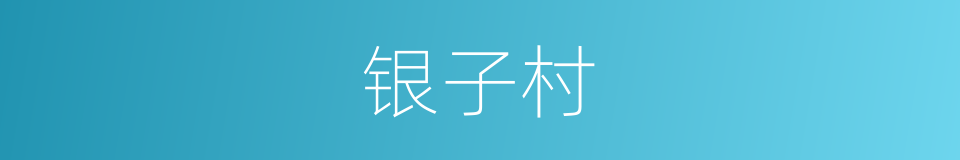 银子村的同义词