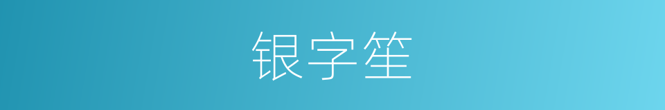 银字笙的意思