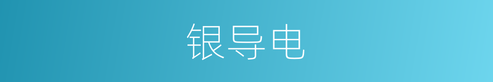 银导电的同义词