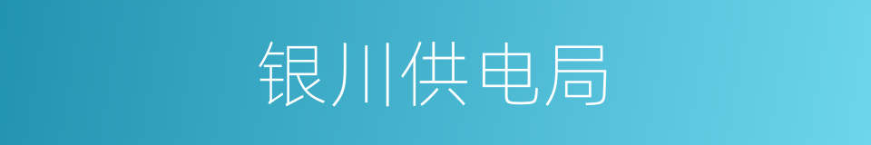 银川供电局的同义词