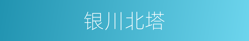 银川北塔的同义词