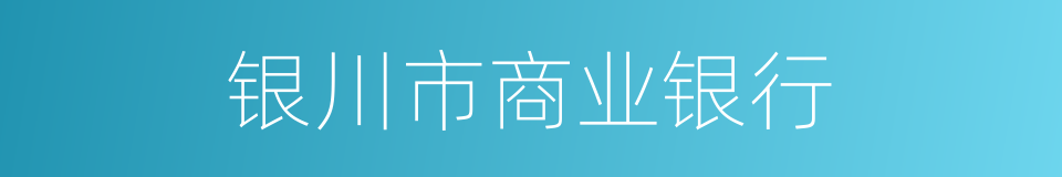 银川市商业银行的同义词