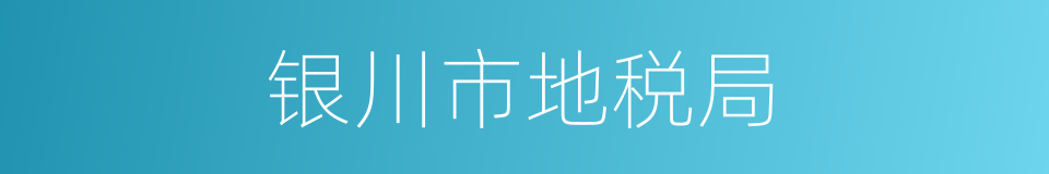 银川市地税局的同义词