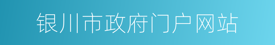 银川市政府门户网站的同义词