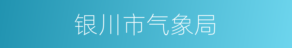 银川市气象局的同义词