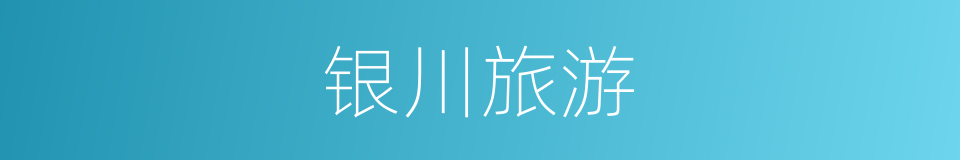 银川旅游的同义词