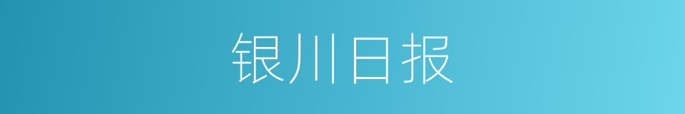 银川日报的同义词