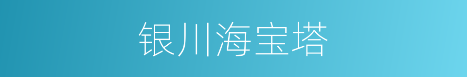 银川海宝塔的同义词