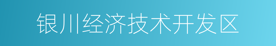 银川经济技术开发区的同义词