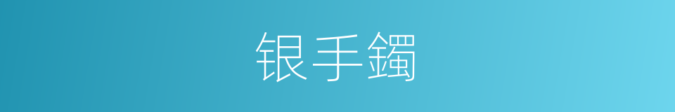 银手鐲的同義詞