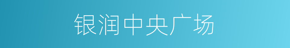 银润中央广场的同义词