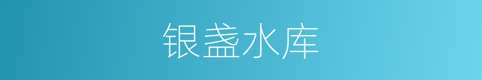 银盏水库的同义词