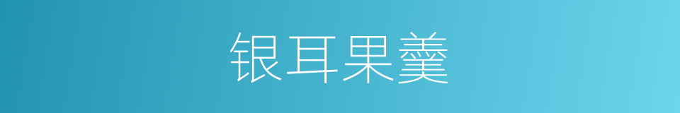 银耳果羹的同义词