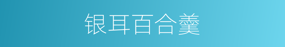 银耳百合羹的同义词