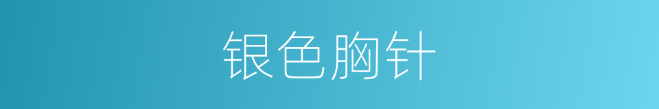 银色胸针的同义词