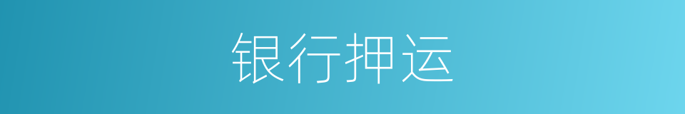 银行押运的同义词