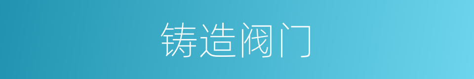 铸造阀门的同义词