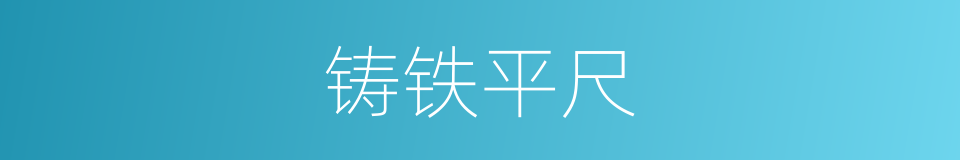 铸铁平尺的同义词