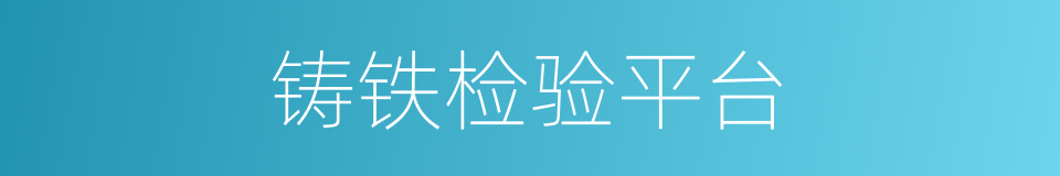 铸铁检验平台的同义词
