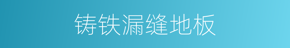 铸铁漏缝地板的同义词