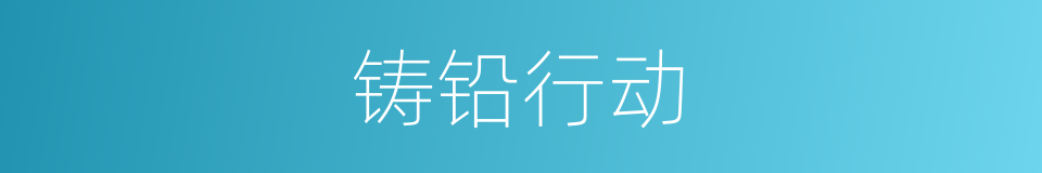 铸铅行动的同义词