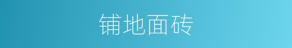 铺地面砖的同义词