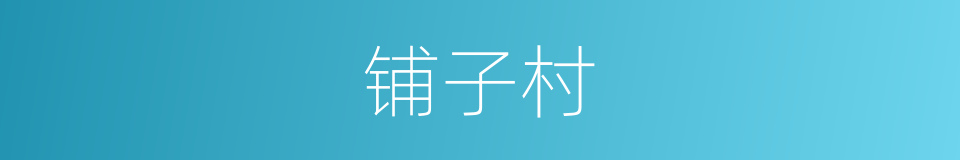 铺子村的同义词