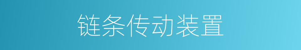 链条传动装置的同义词