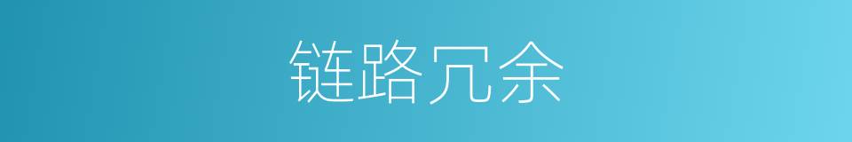 链路冗余的同义词