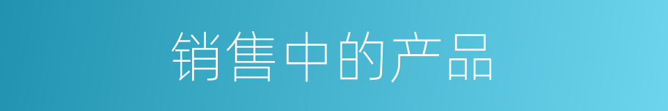 销售中的产品的同义词