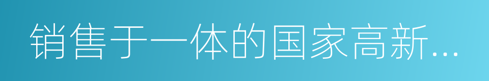 销售于一体的国家高新技术企业的同义词