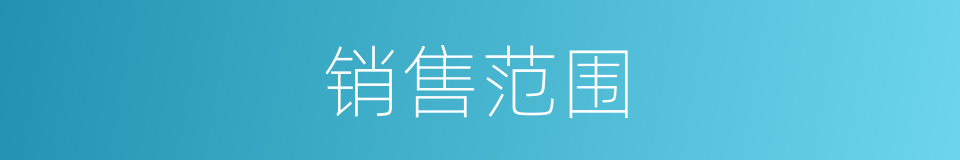 销售范围的同义词
